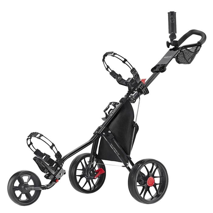 CaddyTek 11.5 v3 SuperLite Deluxe 3-Wheel Golf Buggy - Black