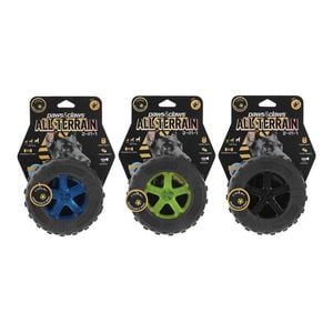 Paws & Claws 2-in-1 All Terrain 12cm TPR Foam Tyre Pet Dog Toy - Assorted