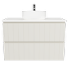 New England Joinery 900mm Splendor Centre Basin SilkSurface Top Wall Hung Vanity