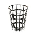 Living Elements Laundry Black & Walnut Metal Laundry Basket