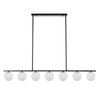 Telbix Marsten Contemporary Pendant Hanging Lamp Light Metal Glass Black Opal Matt Antique Gold
