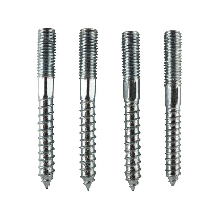 Everhang M12 x 100mm Zinc Plated Hanger Bolt - 4 Pack