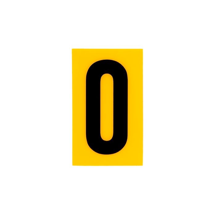 Sandleford 60mm Yellow Self Adhesive House Number 0 - 0