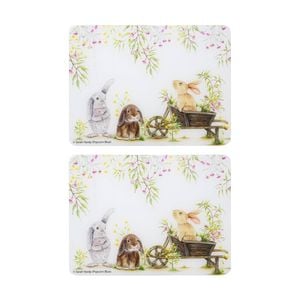 2x Ashdene Bunny Tales Surface Protector Placemat Bunnywork 30x40cm Animal Art