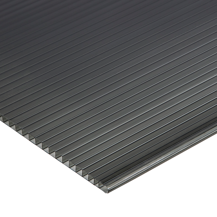 Suntuf Sunlite 8mm x 610mm x 2.4m Solar Grey Twinwall Polycarbonate Roofing