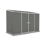 Absco Sheds 3.0 x 1.52 x 2.08m Woodland Grey Space Saver Double Door Garden Shed