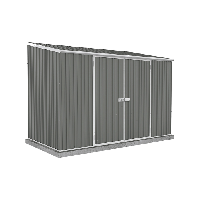 Absco Sheds 3.0 x 1.52 x 2.08m Woodland Grey Space Saver Double Door Garden Shed