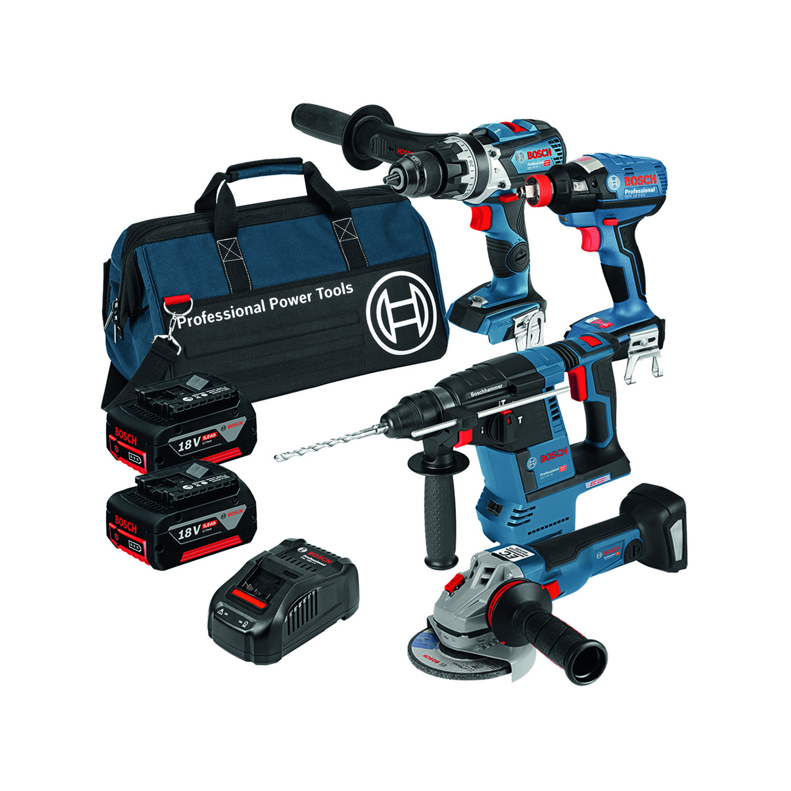 Bosch Blue 18V Brushless 8 Piece 2 X 5.0Ah Combo Kit thumbnail 2