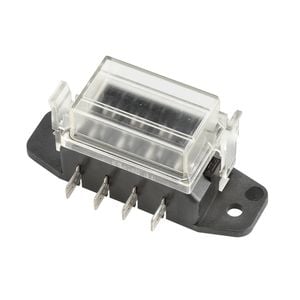 NARVA 4‑Way Standard ATS Blade Fuse Box With Transparent Cover, Gasket And 8 Terminals