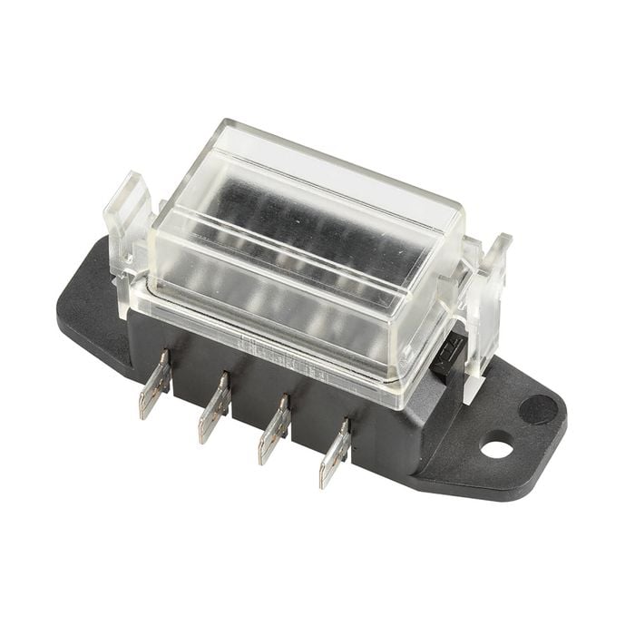 NARVA 4‑Way Standard ATS Blade Fuse Box With Transparent Cover, Gasket And 8 Terminals