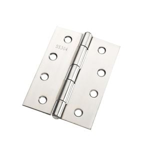 Lane 100 x 75 x 1.6mm Polished Stainless Steel Fixed Pin Butt Hinge