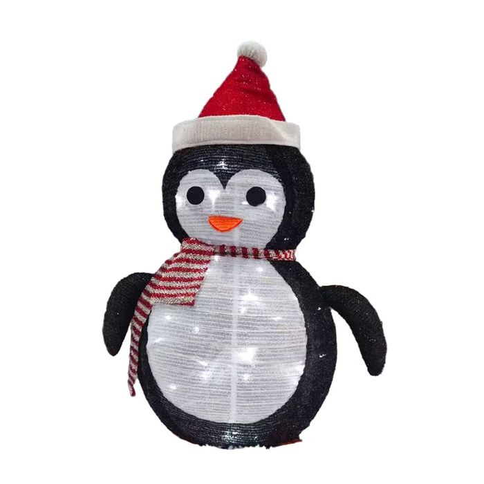Lifebay Christmas Penguin Decorative Light White Glow
