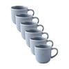 6pk Ecology Element Kitchenware Coffee Mug Sky Light Blue Stoneware 360ml