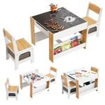 Kidbot 4 IN 1 Kids Table and Chairs Set Activity Centre