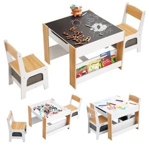 Kidbot 4 IN 1 Kids Table and Chairs Set Activity Centre