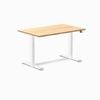 Desky Dual Sit to Stand Bamboo Desk 1200x750mm White Frame