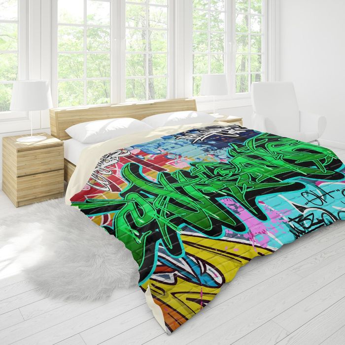 3D Graffiti Quilt Cover Set Bedding Set Pillowcases 108