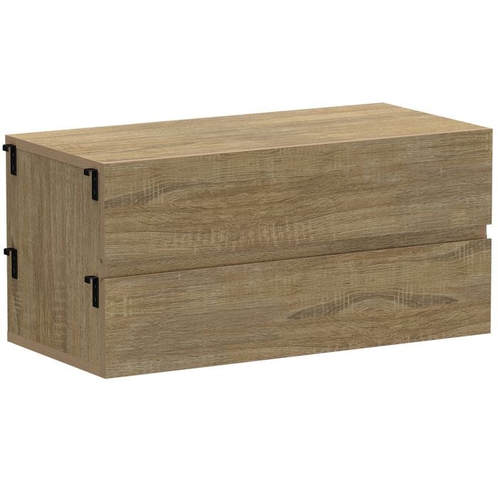 Flexi Storage Studio 760 x 360 x 360mm Oak Silhouette 2 Drawer Unit