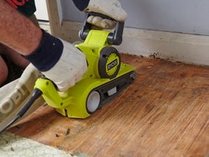 DIY Step Image - How to remove vinyl floor . Blob storage upload.