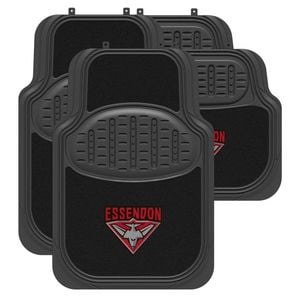 Essendon Bombers Official Afl Rubber Car Floor Mats Universal Carpet