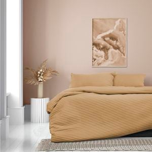 Ardor Boudoir Double Cinnamon London Embossed Microfibre Quilt Cover Set