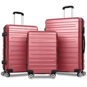 ALFORDSON 3pcs Luggage Trolley Suitcase Set Pink