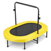 Advwin 2-person Mini Trampoline For Adults Kids, 55" Fitness Rebounder With 5-level Adjustable Handle