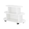 Lauft Rotating 3-tier Display Shelf Oval Organizer Rack Lockable Wheels