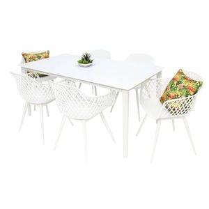 Java 7pc Dining Setting - White