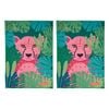2PK Annabel Trends Waffle Microfibre Tea Towel Rectangular 50x70cm Cheetah