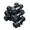 2KG-4KG-6KG Total 24KG Hex Rubber Dumbell Weight Set with PVC Rack