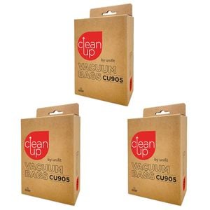 3x 5pc CleanUp CU905 Vacuum Bags for Nilfisk GD5/GD10/PV500/JV500 White