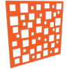 ProtectorAl 300-1200w x 300-1200h Orange/Gloss White Squares Unframed Composite Deco Panel