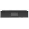 1.8m Black Glacia Floating TV Unit