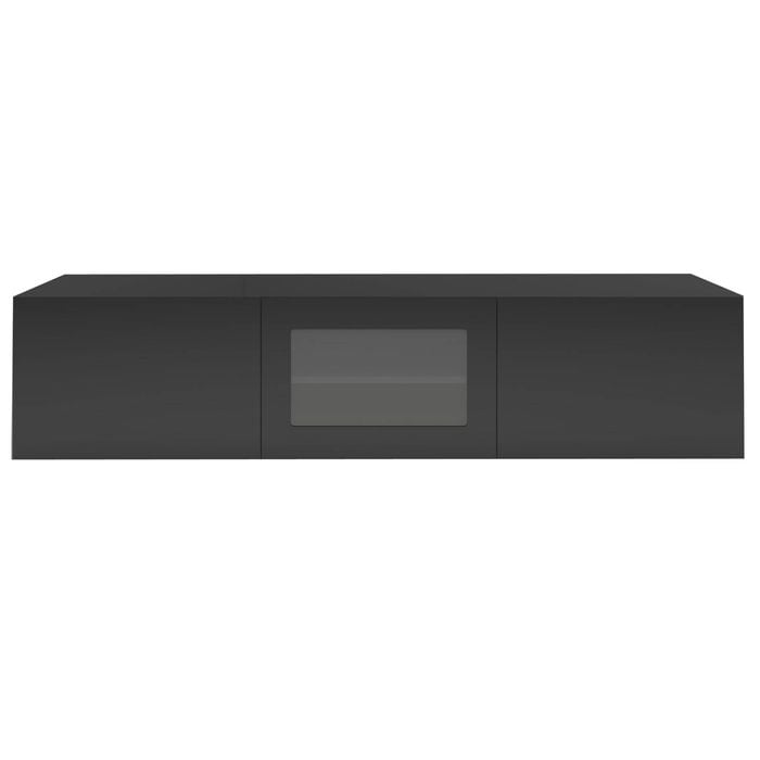 1.8m Black Glacia Floating TV Unit