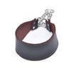 CottonMore Top Quality Handmade Genuine Leather Adjustable Chain Pet Dog Collar - Large
