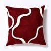 Cadence & Co. Louise Crewel Embroidered Cushion 45x45cm Wine