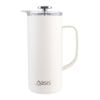 Oasis Oasis Stainless Steel Double Wall Insulated Coffee Press 4 Cup Alabaster