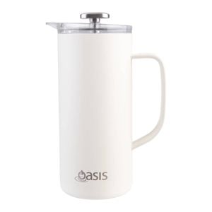 Oasis Oasis Stainless Steel Double Wall Insulated Coffee Press 4 Cup Alabaster