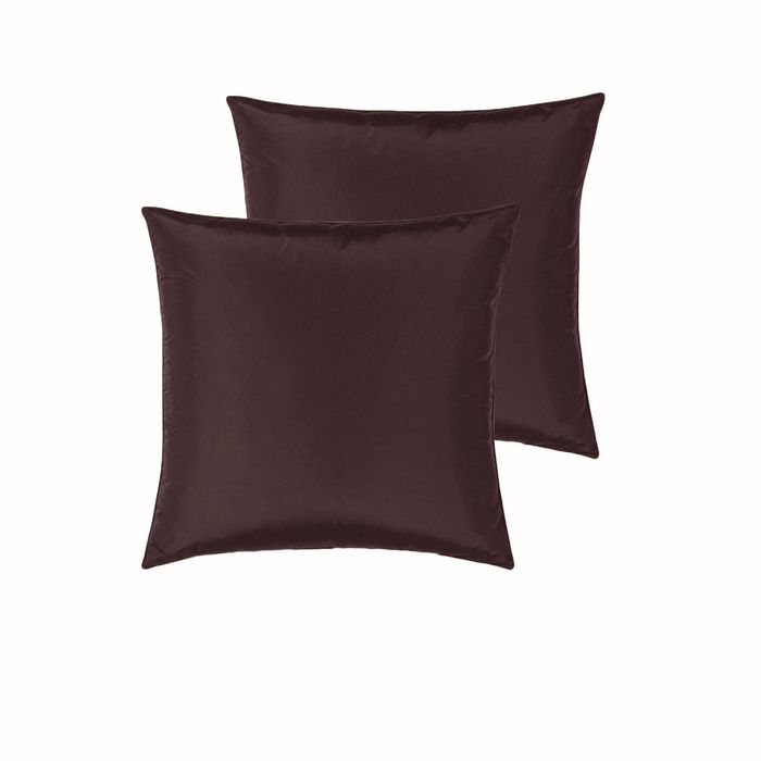 Peppermill Pair of Satin European Pillowcases Chocolate