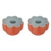 2PK Urban Products 8cm Ceramic Groovy Flower Candle Holder - Blue/Pink