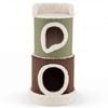 Costway Barrel Cat House Modern Tower Perch Spacious Condo Mat Pet