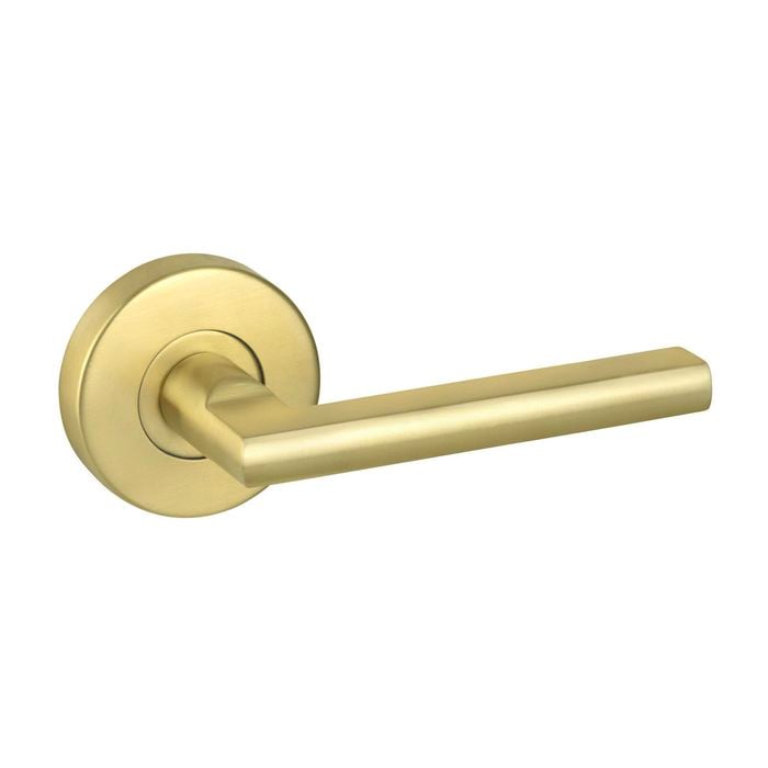 Delf Satin Brass Madrid Dummy Lever Set
