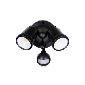 Brilliant Black Raptor III LED DIY Twin Security Light with Sensor