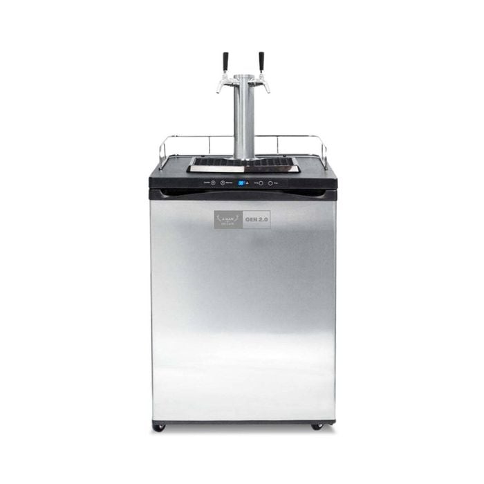 A Man & His Cave GEN 2.0 Stainless Steel Kegerator Double Tap 84x60cm