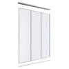 Lugna 2400 x 1800mm Clear Anodised Melamine Wardrobe Triple Sliding Doors