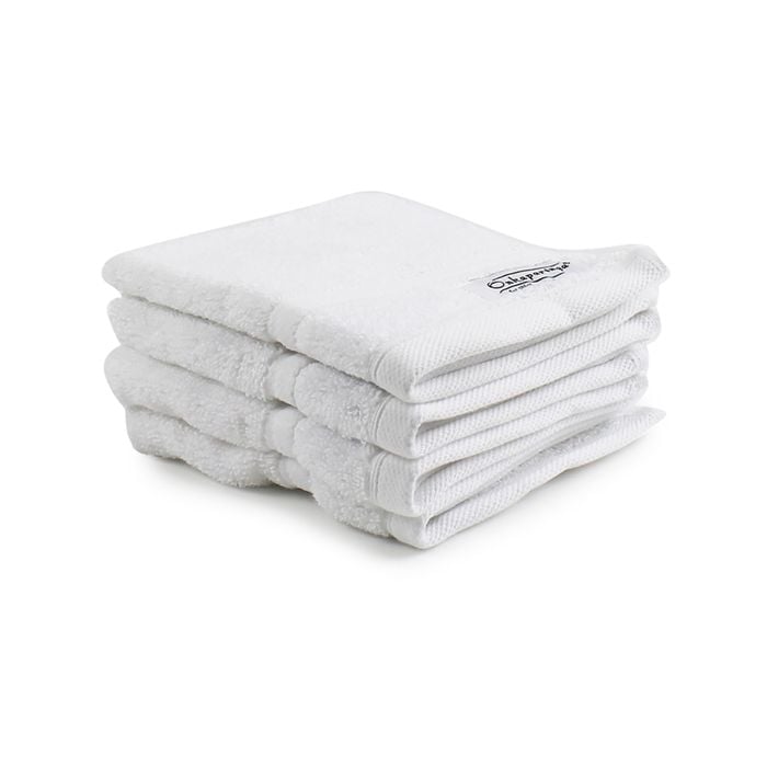 4pc Onkaparinga 30x30cm Flinders Face Washer 600GSM White