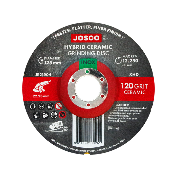 Josco 125mm 120G Hybrid Ceramic Grinding Disc
