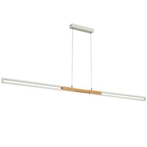 Telbix Thorin Contemporary Pendant Hanging Lamp Light Metal Wood White Oak Sand