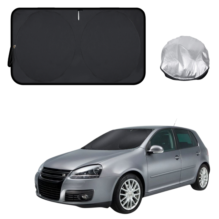 Front Windscreen Sun Shade for VolksWagen Golf 2003 - 2009 Hatch (MK5) - Standard 150 x 85 cm - Black
